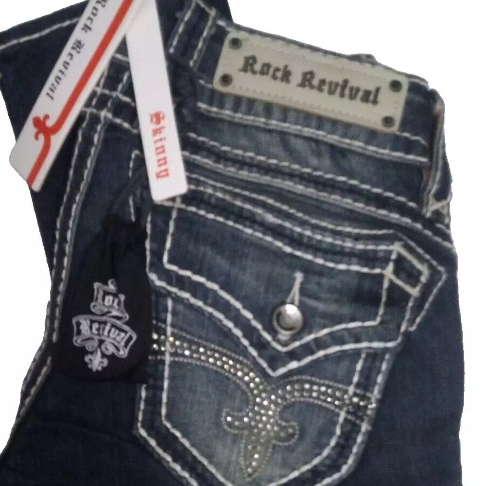 Rock Revival Women's 26 Scarlet Skinny Embellished Rhinestones NWT